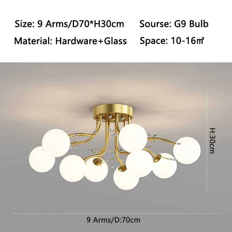 ball G9 led Ceiling Lights for Bedroom Living room decoration indoor lighting