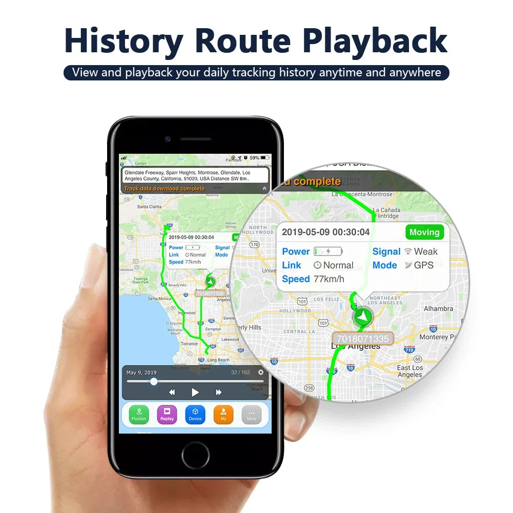 OBD2 GPS Tracker Plug & Play Car Tracking Device with App (iOS & Android)