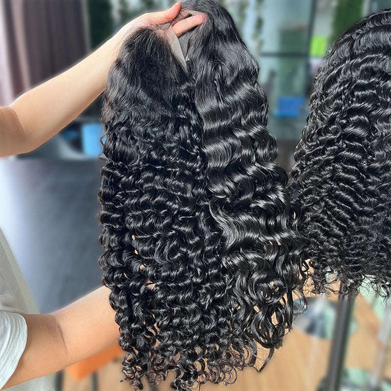 Bellishe Deep Curly Wholesale Brazilian Cheap Glueless Virgin Raw Vietnamese Women's Frontal Curly Lace Front Human Hair Wig