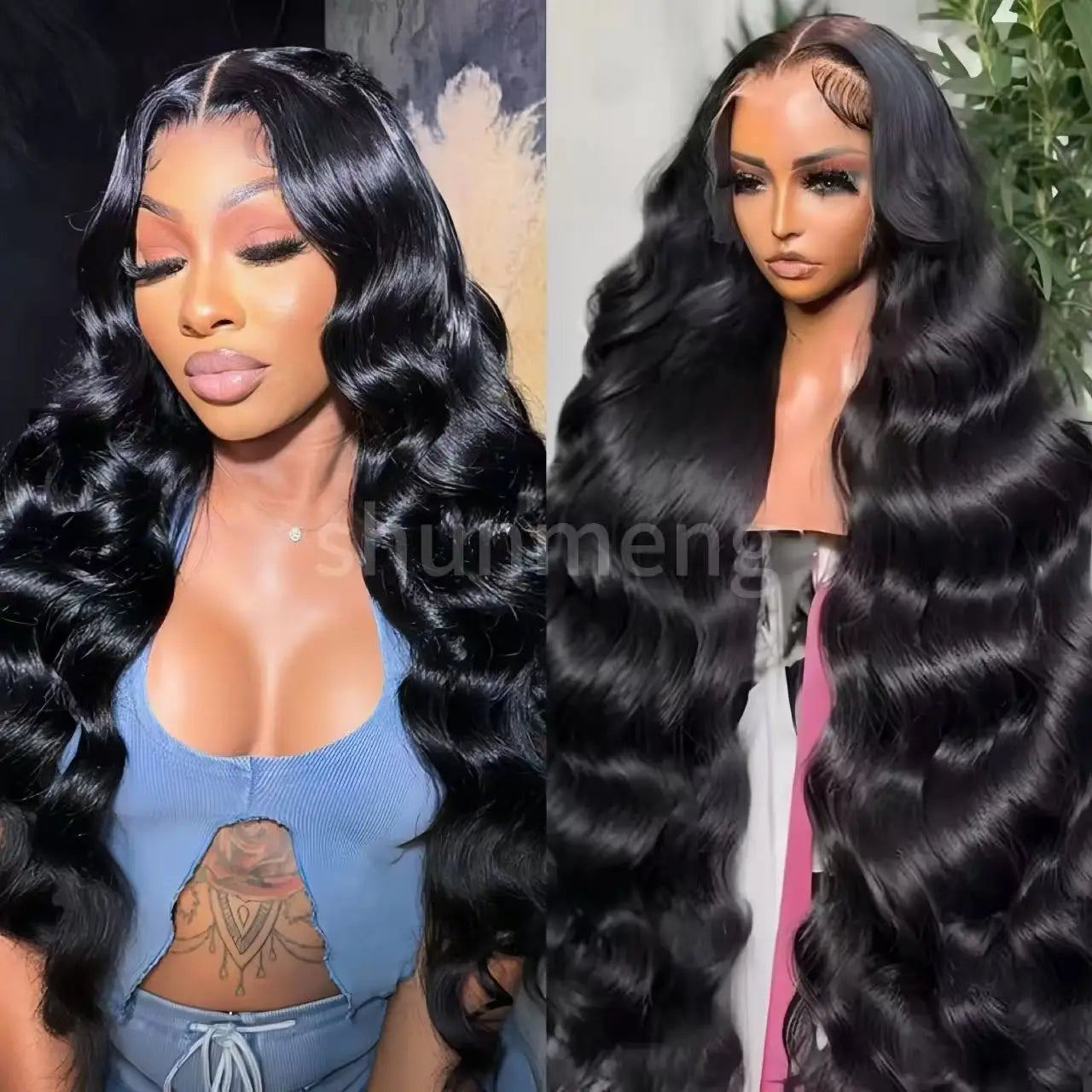 13x6 Body Wave Deep Curly Frontal Glueless Full Lace Wig,34 Inch Raw Brazilian HD Lace Front Human Hair Wig,Wigs for Black Women