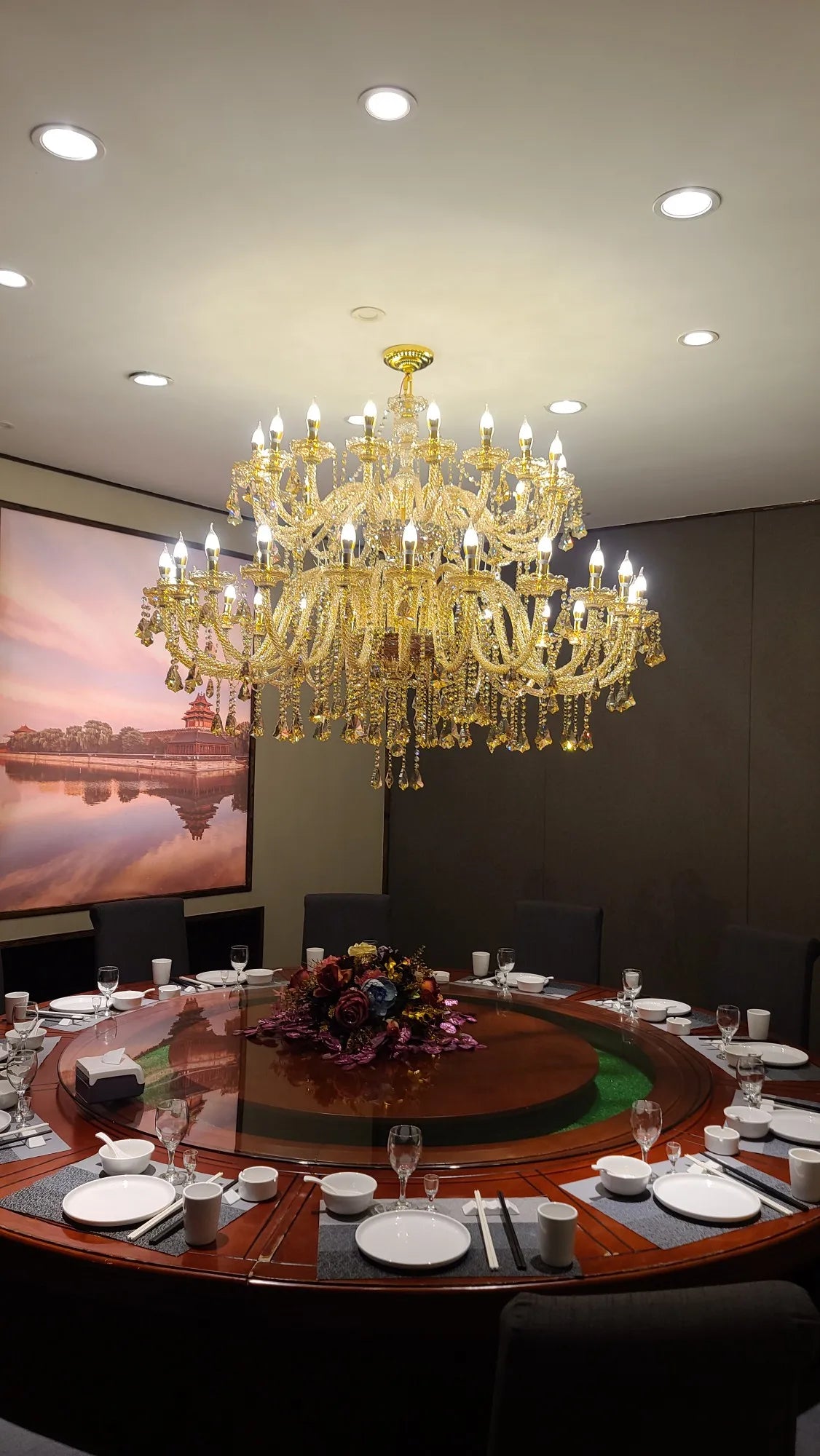 Large Villa 24/32/36/48 Lamps Crystal Chandelier Stair Long Lighting Fixture