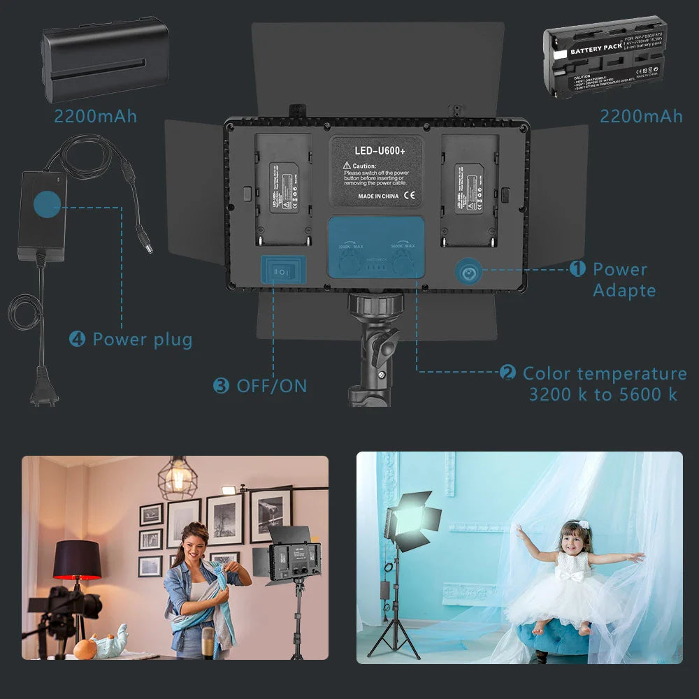 LED Photo Studio Light for Tiktok Youbute Game Live Video Lighting Portable