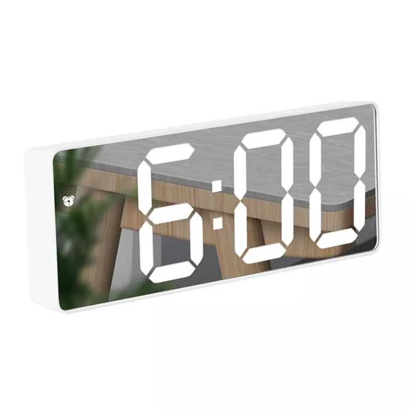 Acrylic/Mirror Digital Alarm Clock Voice Control