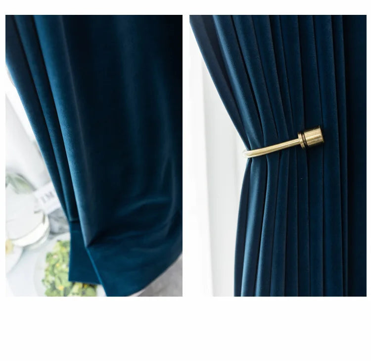 Modern Beige Velvet Curtains for Living Dining Room Bedroom Australian Cashmere Blackout Custom Door Window Drape Room Decor