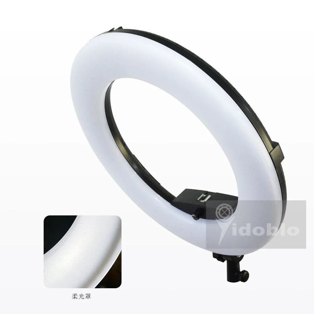 96W Yidoblo FE-480II Dimmable Bi-color Ring Light 480 LED Video Continue Lamp LCD Video lamp Lighting + 2m standing + handbag