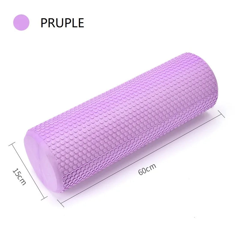 45/60CM Yoga Foam Roller High density EVA Muscle Leg Shoulder Roller Massage Tool Fitness Yoga column balance Stick Equipment