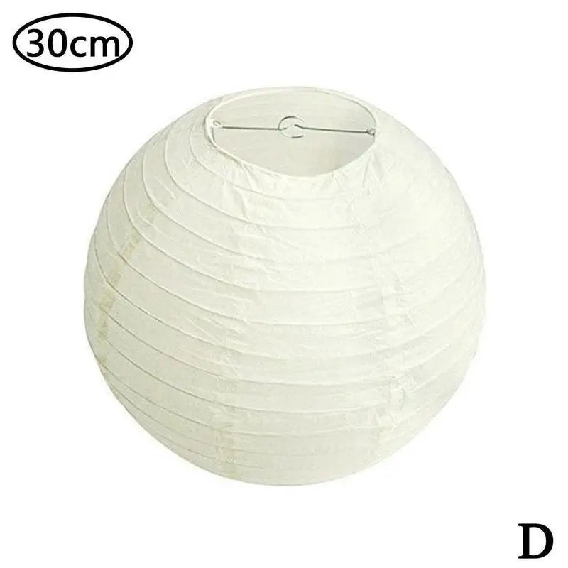25cm 30cm Round Chinese Paper Lantern Wedding Birthday Party Decoration Holiday Supplies Paper Lamp Covers Shades Decor