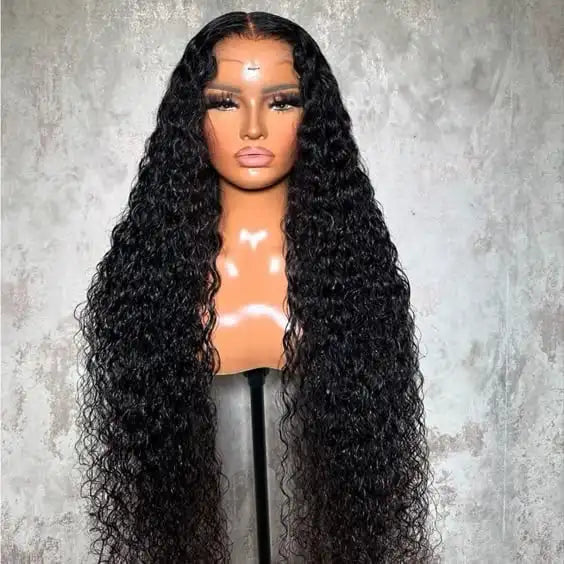 Raw Indian Deep Wave Curly Wig 13x6 Glueless HD Full Lace Front Wig , Natural Human Hair Lace Frontal Wigs for Black Women