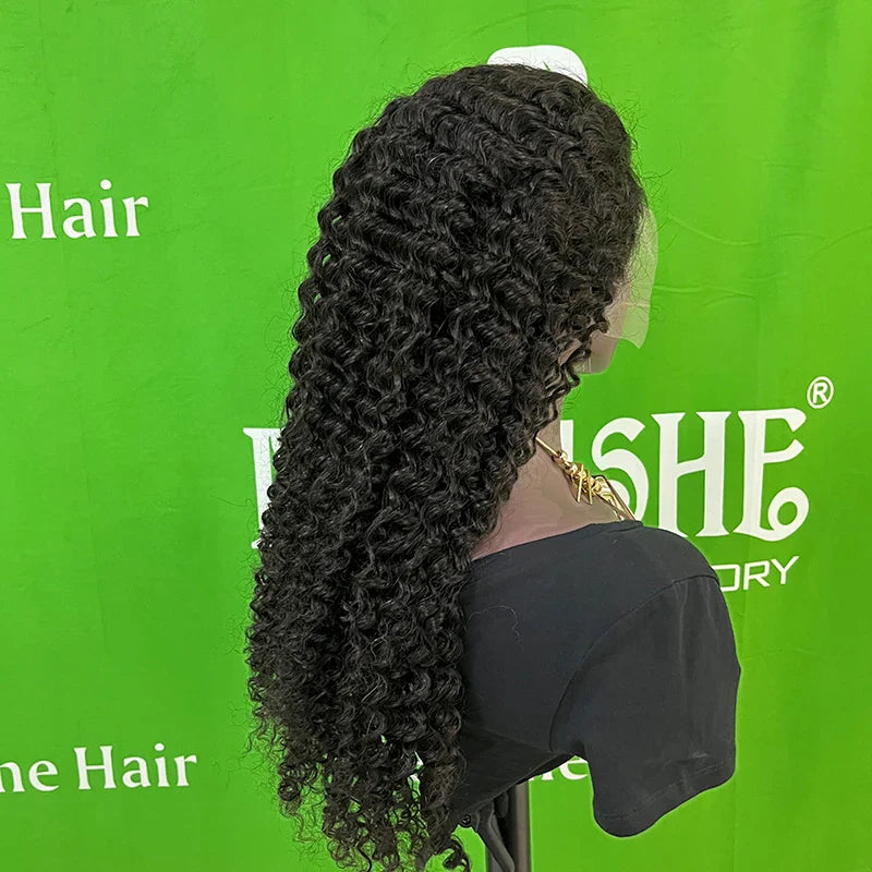 Bellishe Deep Curly Wholesale Brazilian Cheap Glueless Virgin Raw Vietnamese Women's Frontal Curly Lace Front Human Hair Wig