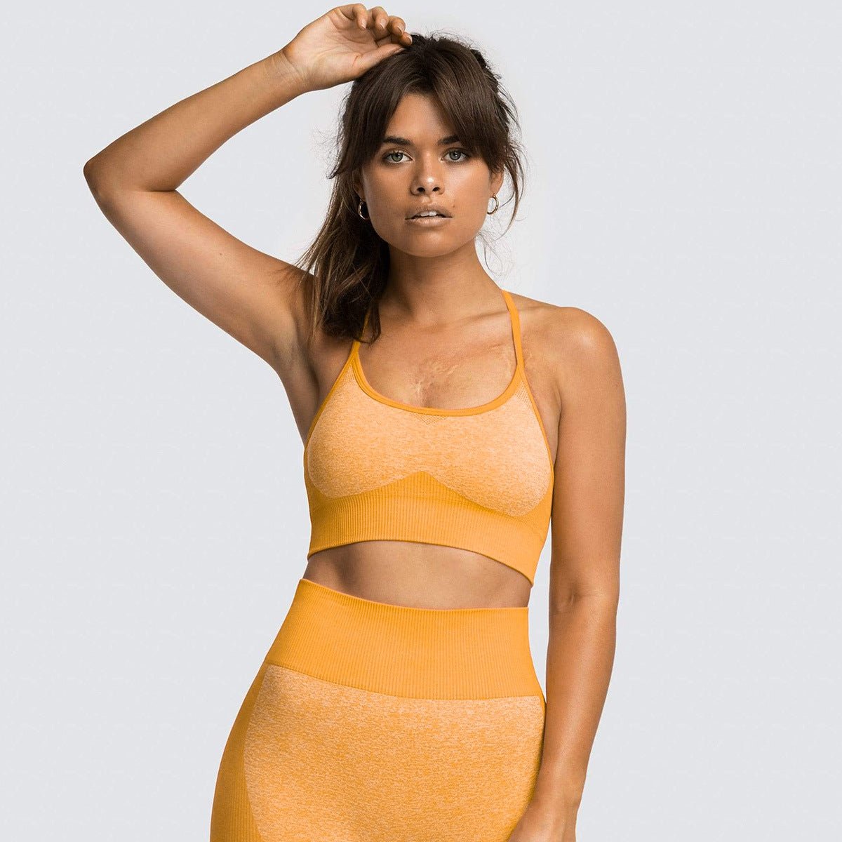 2 Piece Set Seamless Gym Wear Leggings for Women with Breathable Yoga Bra - High Quality Activewear