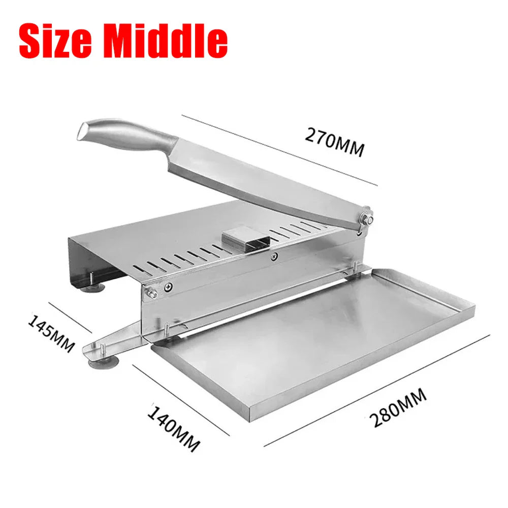 Commercial Manual Slicers for Frozen Meat Bone Minced Lamb Chicken Duck Fish Cutting Stainless Steel Bone Meat Cutting Machine