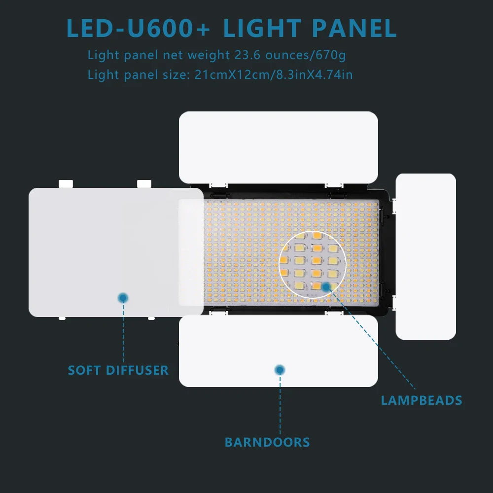 LED Photo Studio Light for Tiktok Youbute Game Live Video Lighting Portable