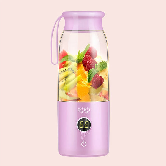 Vitamer USB Mini Portable Juicer Juice Blender Lemon Fruit Squeezers Reamers Bottle (Pink)