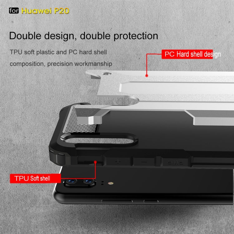 For Huawei  P20 Full-body Rugged TPU + PC Combination Back Cover Case , For Huawei P20, Huawei P20