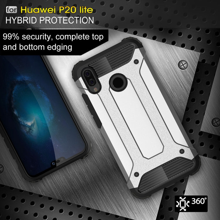For Huawei  P20 Lite Full-body Rugged TPU + PC Combination Back Cover Case , For Huawei P20 Lite, Huawei P20 Lite
