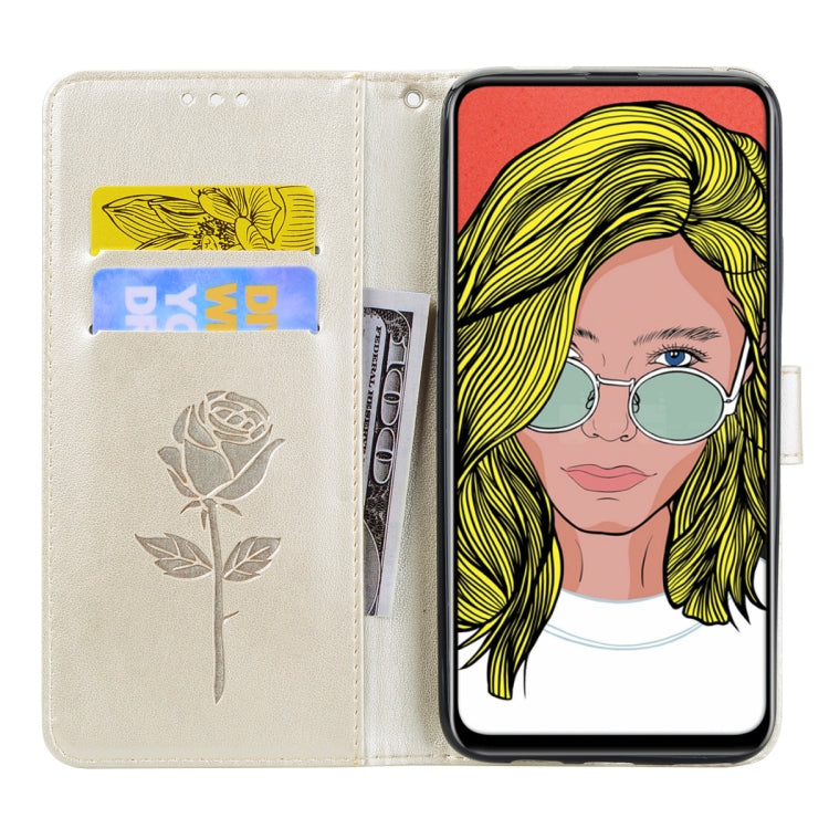 Rose Embossed Horizontal Flip PU Leather Case for Huawei P Smart Z, with Holder & Card Slots & Wallet, For Huawei P Smart Z