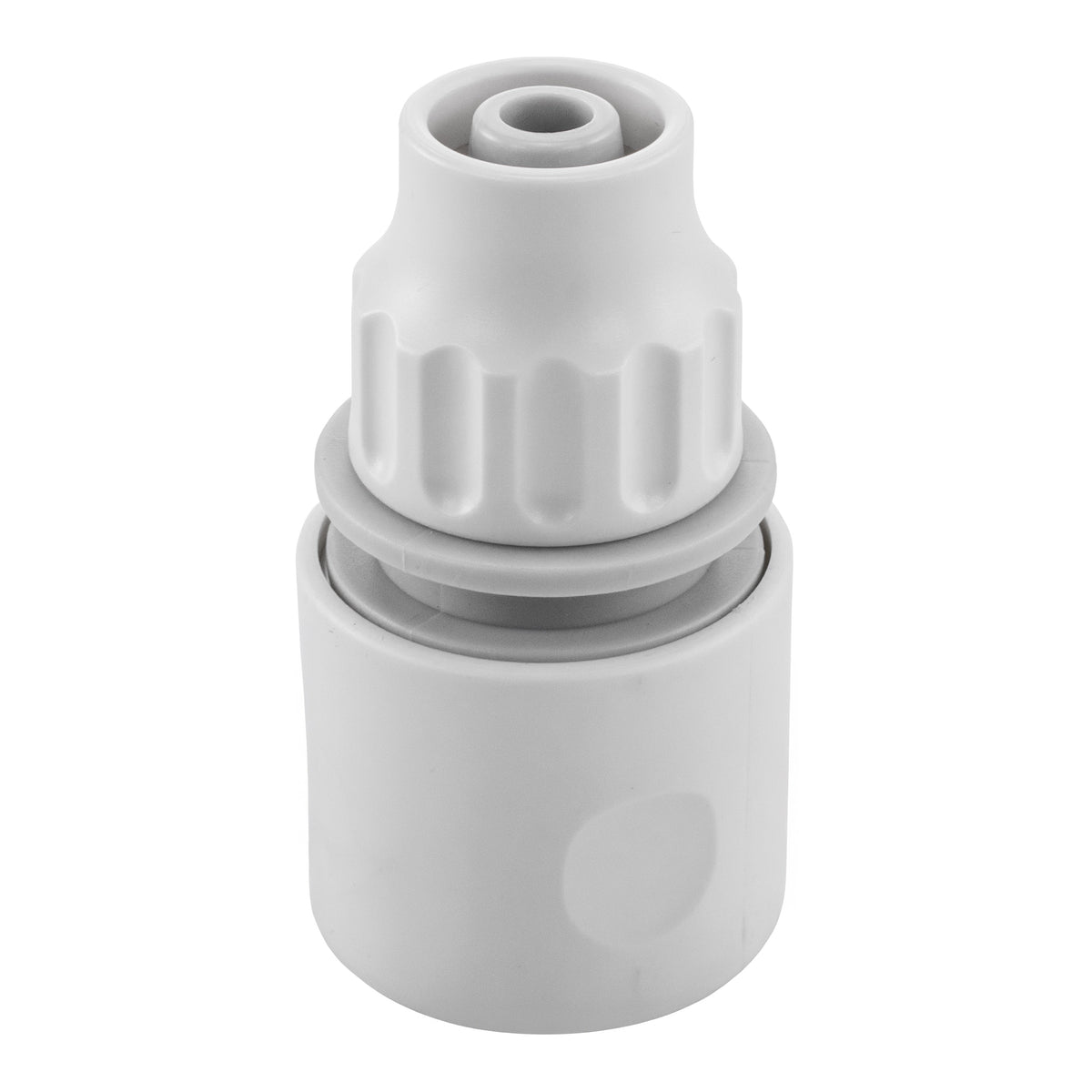 10mm Female Hose Connector, White/Grey