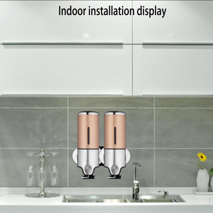 Dual Hotel Shower Manual Dispenser Wall Mounted Washing Liquid Shampoo Soap Bottle, Capacity: 1000ml, 1000ml/Gold, 1000ml/Transparent, 1000ml/White, 1000ml/Dark Red, 1000ml/Silver, 1000ml/Black
