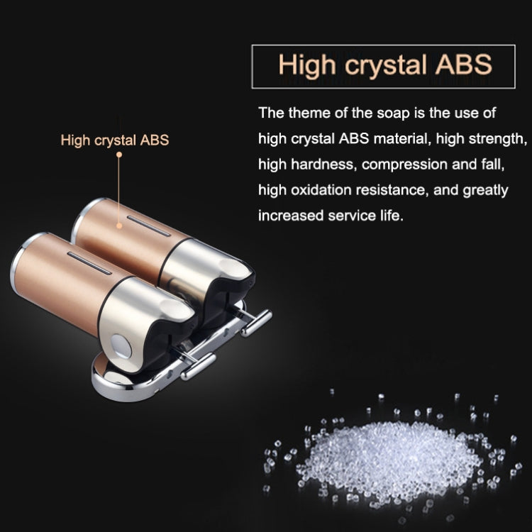 Dual Hotel Shower Manual Dispenser Wall Mounted Washing Liquid Shampoo Soap Bottle, Capacity: 1000ml, 1000ml/Gold, 1000ml/Transparent, 1000ml/White, 1000ml/Dark Red, 1000ml/Silver, 1000ml/Black