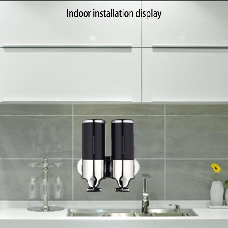 Dual Hotel Shower Manual Dispenser Wall Mounted Washing Liquid Shampoo Soap Bottle, Capacity: 1000ml, 1000ml/White, 1000ml/Dark Red, 1000ml/Green, 1000ml/Blue, 1000ml/Purple, 1000ml/Red, 1000ml/Silver, 1000ml/Black, 1000ml/Gold, 1000ml/Transparent