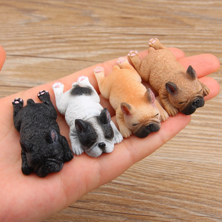 Home Decoration Lovely Rrunk on Sleep French Bulldog 3D Fridge Paste, NO Magnetic, French Bulldog  NO Magnetic