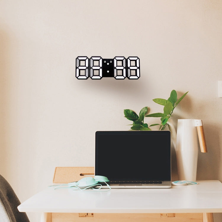 Multi-Function Large 3D LED Digital Wall Alarm Clock with Snooze Function, 12/24 Hours Display for Home, Kitchen, Office, DC 5V, CE Certificated, Black Body White Characters, Black Body Green Characters, Black Body Blue Characters                      ...