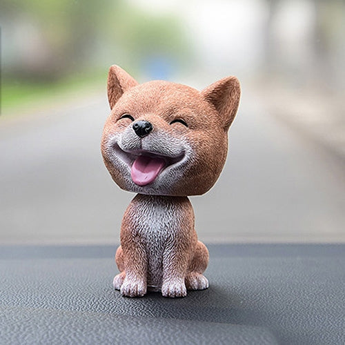 Shaking Head Dog Car Ornaments Resins Lovely Cartoon Dog New Year Gifts with Double-sided Adhesive Tape, Bulldog Cartoon Dog, Husky Dog Cartoon Dog, Corgi Dog Cartoon Dog, White Teddy Cartoon Dog, Brown Teddy Cartoon Dog, Yellow Teddy Cartoon Dog      ...
