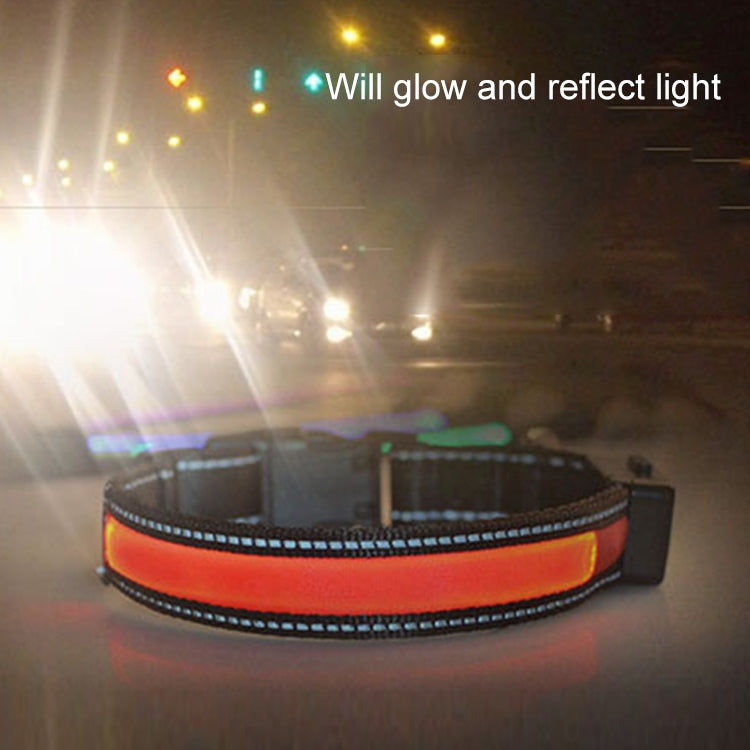 Medium and Large Dog Pet Solar + USB Charging LED Light Collar, Neck Circumference Size: S, 35-40cm, Size: S