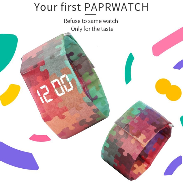 City Of Sky Pattern Creative Fashion Waterproof Paper Watch Intelligent Paper Electronic Wristwatch, City Of Sky Pattern