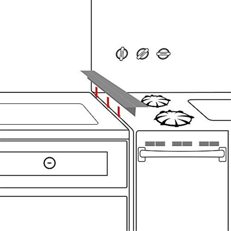 Gas Stove Slit Strip Antifouling Dustproof Waterproof Kitchen Black Sealing Strip, Size: 53.5*5*1cm, 53.5cm(Black)