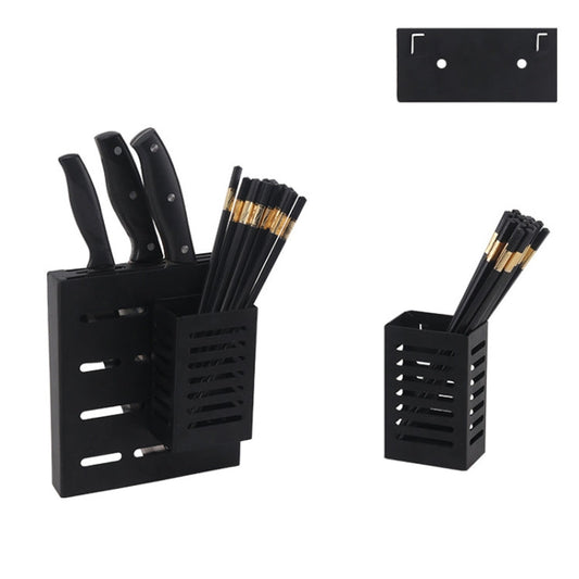 Stainless Steel Wall-mounted Kitchen Rack Hanging Kinfe Chopsticks Canister Holder, Kinfe Chopsticks Canister Holder