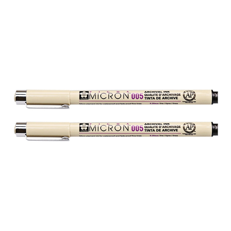 2 PCS Archival Pigment Ink Drawing Fineliner Pens Nib Manga Micron Pen, 0.5mm, 0.25mm, 0.3mm, 0.35mm, 0.45mm