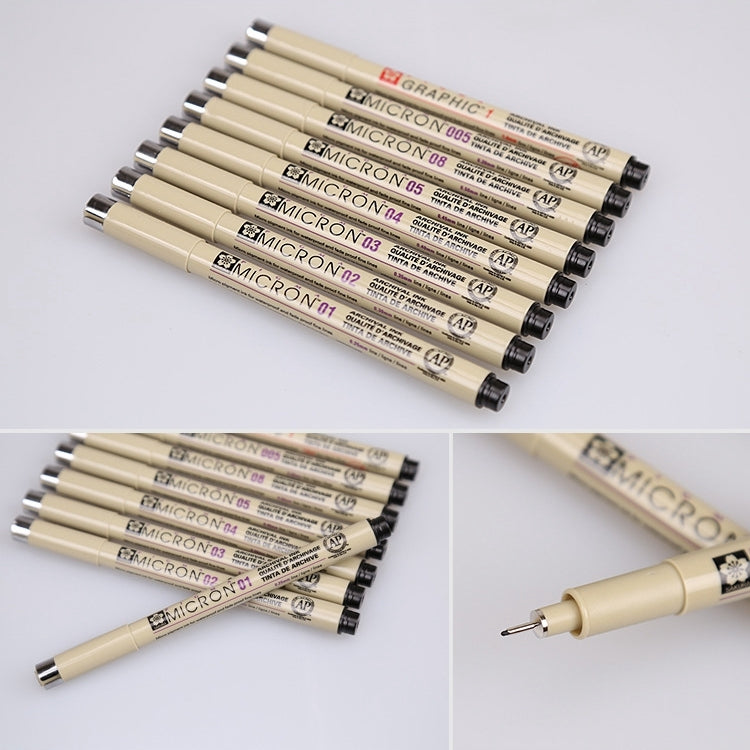 2 PCS Archival Pigment Ink Drawing Fineliner Pens Nib Manga Micron Pen, 0.5mm, 0.25mm, 0.3mm, 0.35mm, 0.45mm