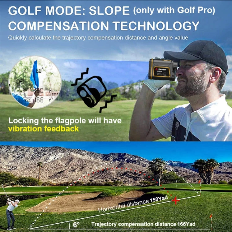SNDWAY SW1000A Handheld Outdoor Waterproof Telescope Range Finder Distance Measurer, 1000m, 1000m