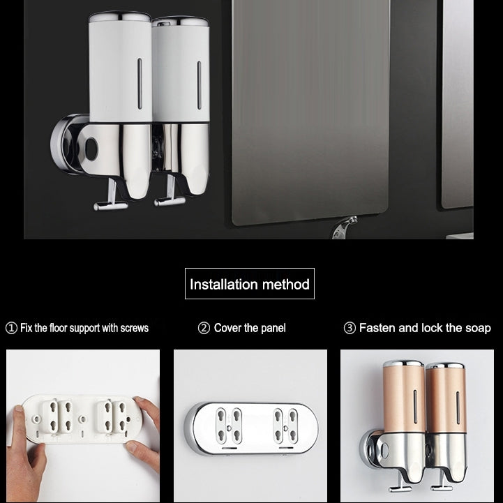 Hotel Shower Manual Dispenser Wall Mounted Washing Liquid Shampoo Soap Bottle, Capacity: 500ml, 500ml/Stainless Steel