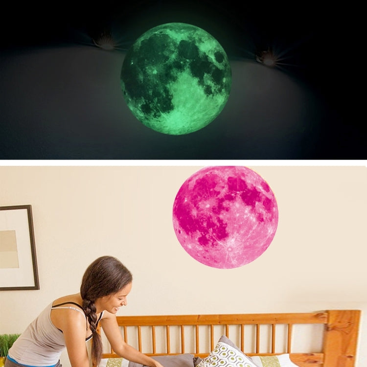 Fluorescent Moon Wall Stickers Halloween Wall Stickers Bedroom Living room Decorative Wall Stickers, Fluorescent Moon  Pink