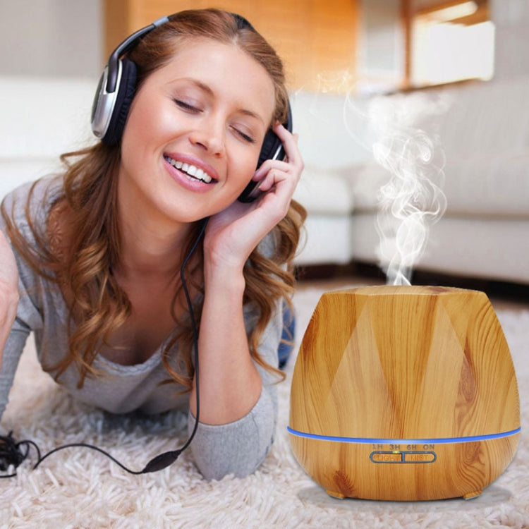 Peach Shape Wood Grain Remote Control Ultrasonic Humidifier Aromatherapy Machine Automatic Alcohol Sprayer with LED Lights, Capacity: 400mL, AU Plug (Light Wood Color), Diamond Light Wood Color, Peach Shape Dark Wood Color, Peach Shape Light Wood Color...