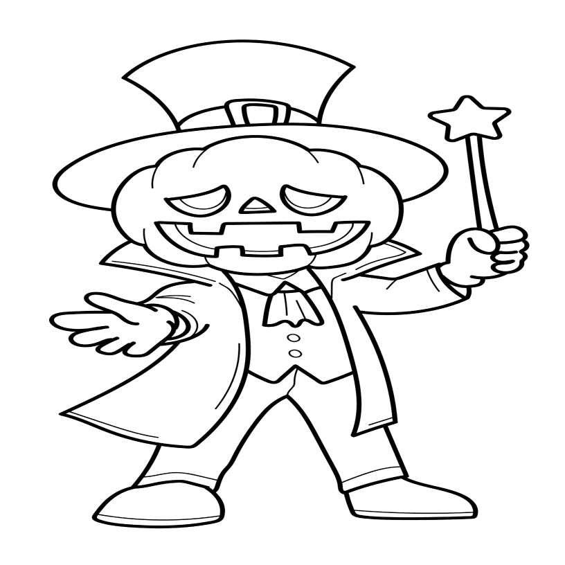 Halloween Colouring Book - 55 Bold and Simple Designs for Young Kids
