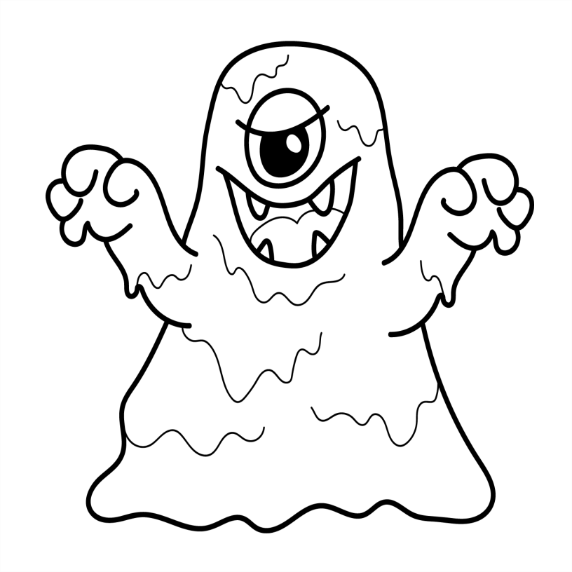 Halloween Colouring Book - 55 Bold and Simple Designs for Young Kids