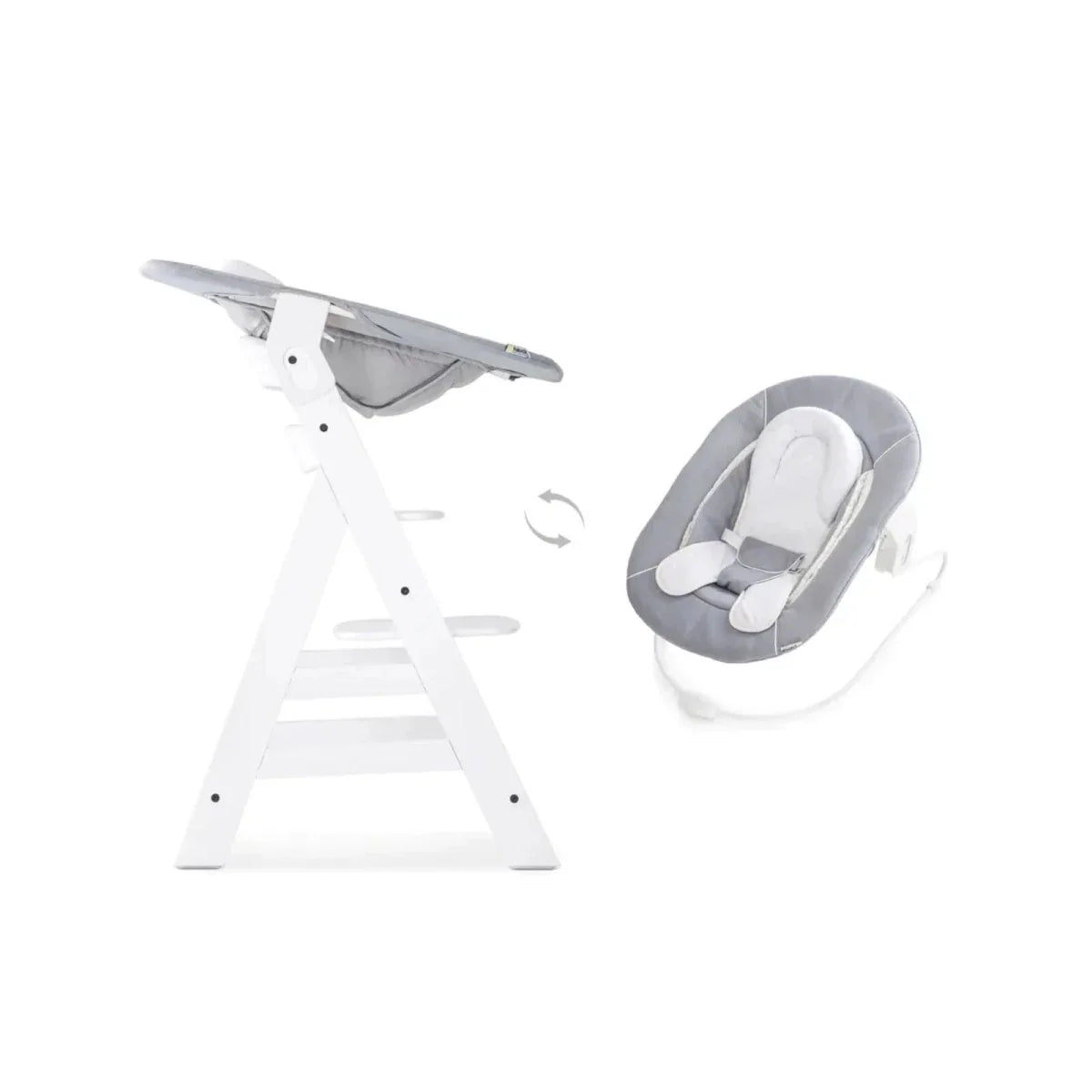 Hauck Alpha 2 in 1 Bouncer - Stretch Grey