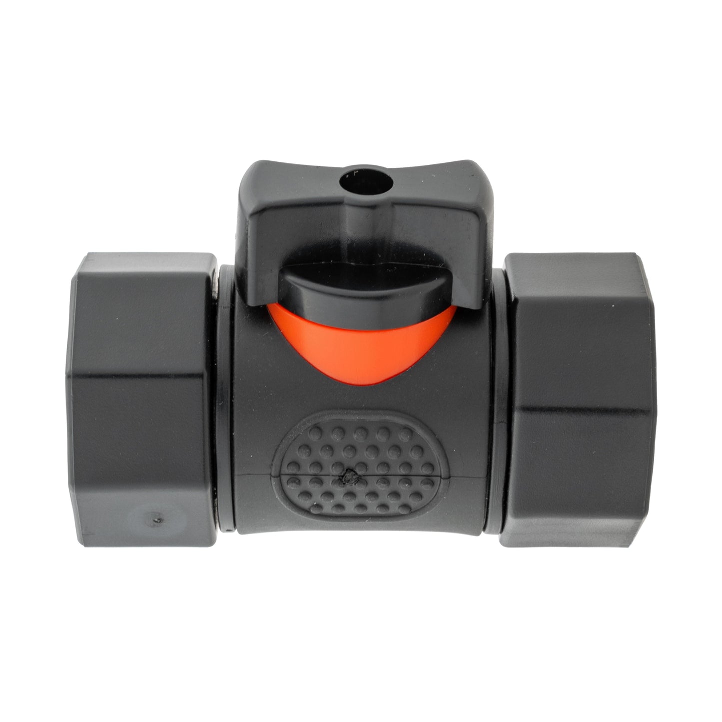 20mm MDPE Straight with In-Line BSPF Valve and 25mm Brass Barb