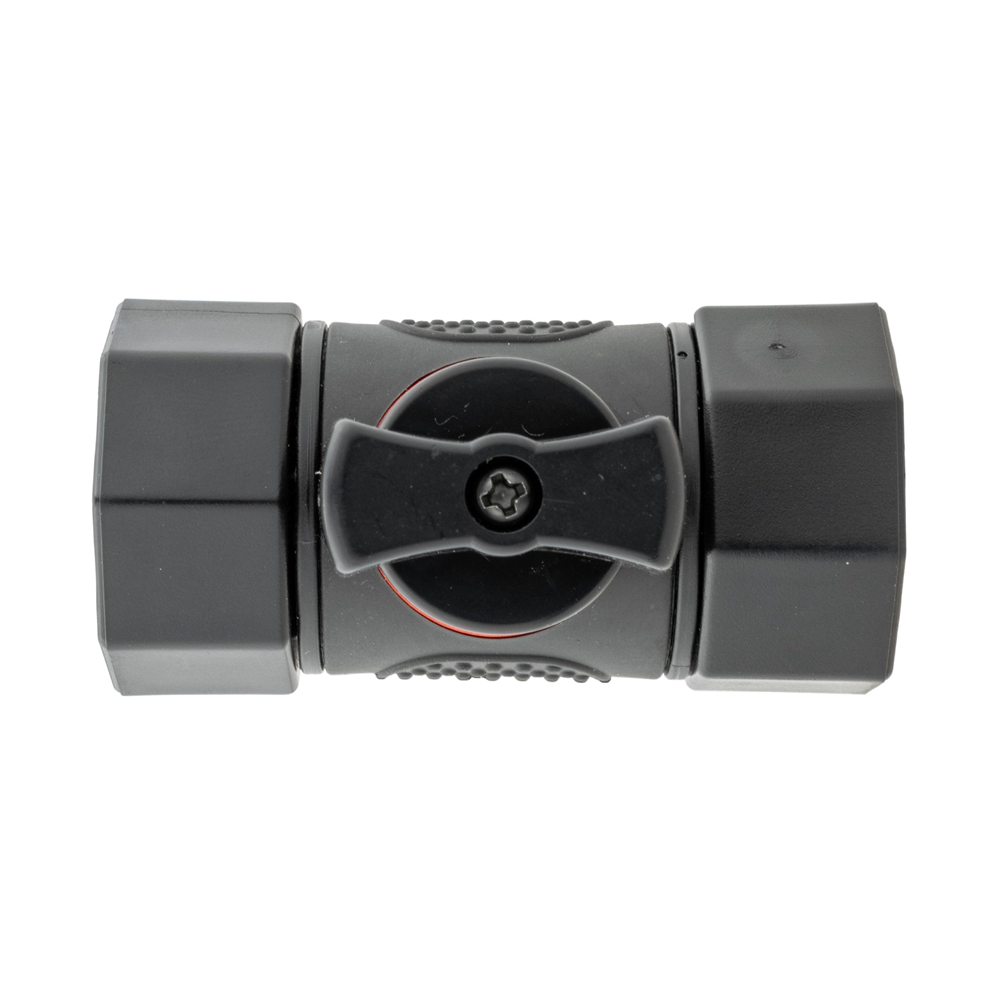 19mm Brass Barb with In-Line BSPF Threaded Valve