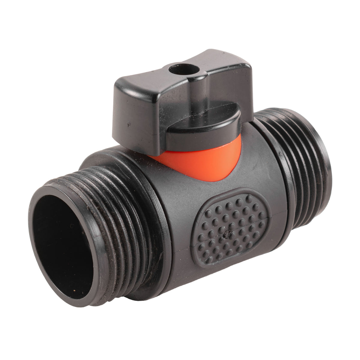 Hose Connector Blue with In-Line BSPM Valve and 13mm Brass Barb