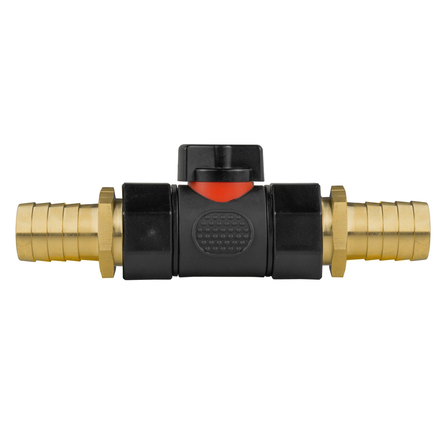 19mm Brass Barb with In-Line BSPF Valve and 25mm Brass Barb for Garden Hose Pipe