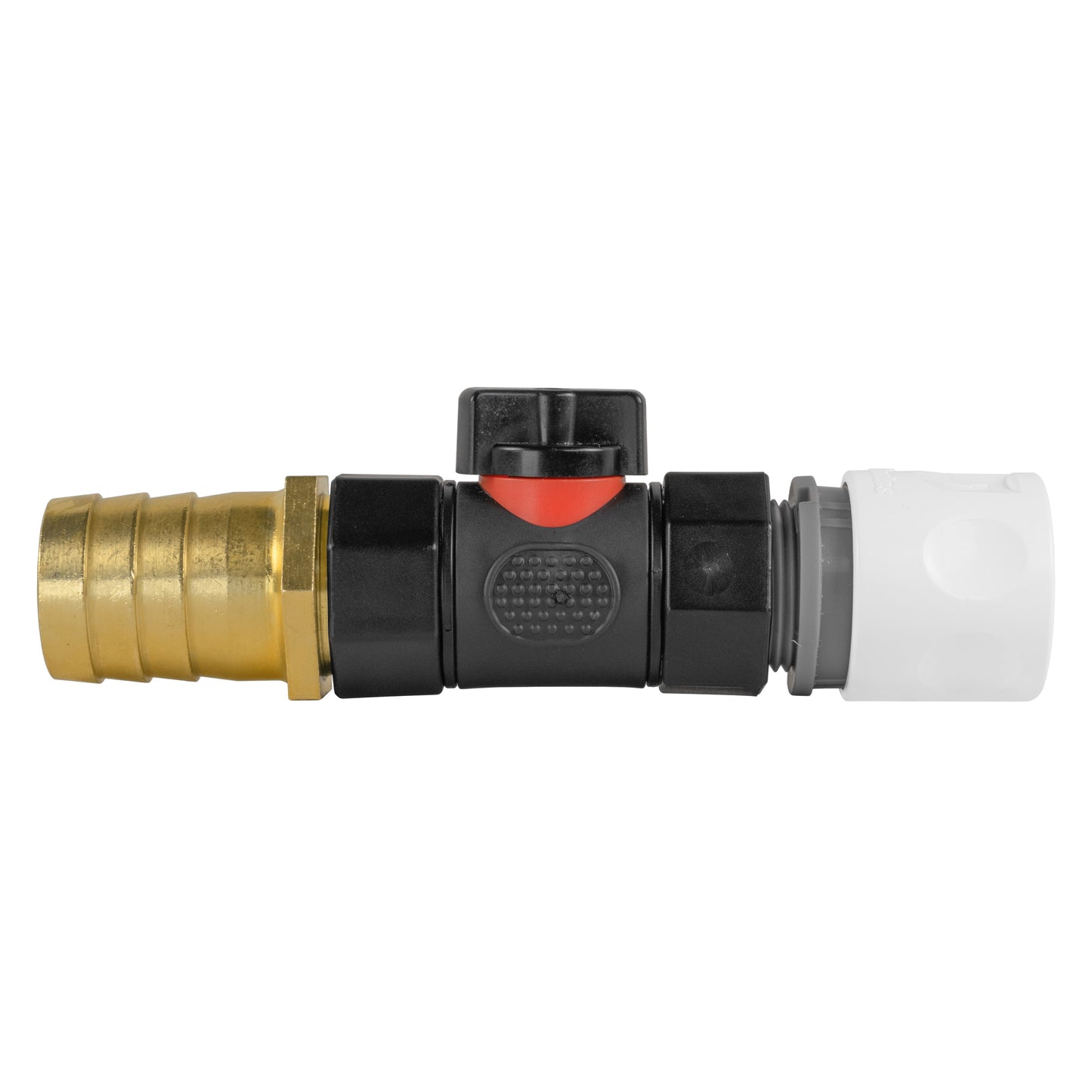 Hose Connector WL with In-Line BSPF Valve and 25mm Brass Barb Hose Connector Set