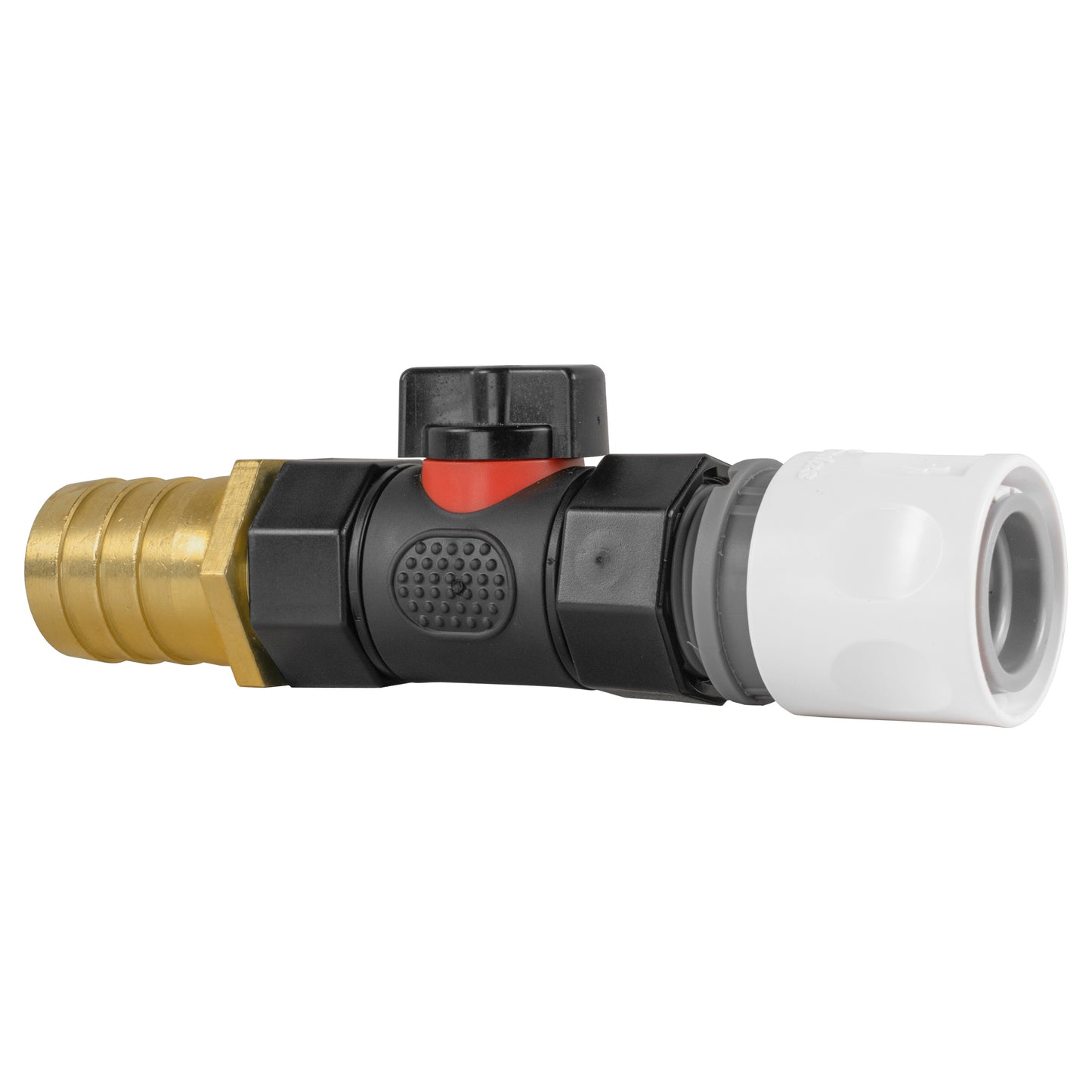 Hose Connector WL with In-Line BSPF Valve and 25mm Brass Barb Hose Connector Set