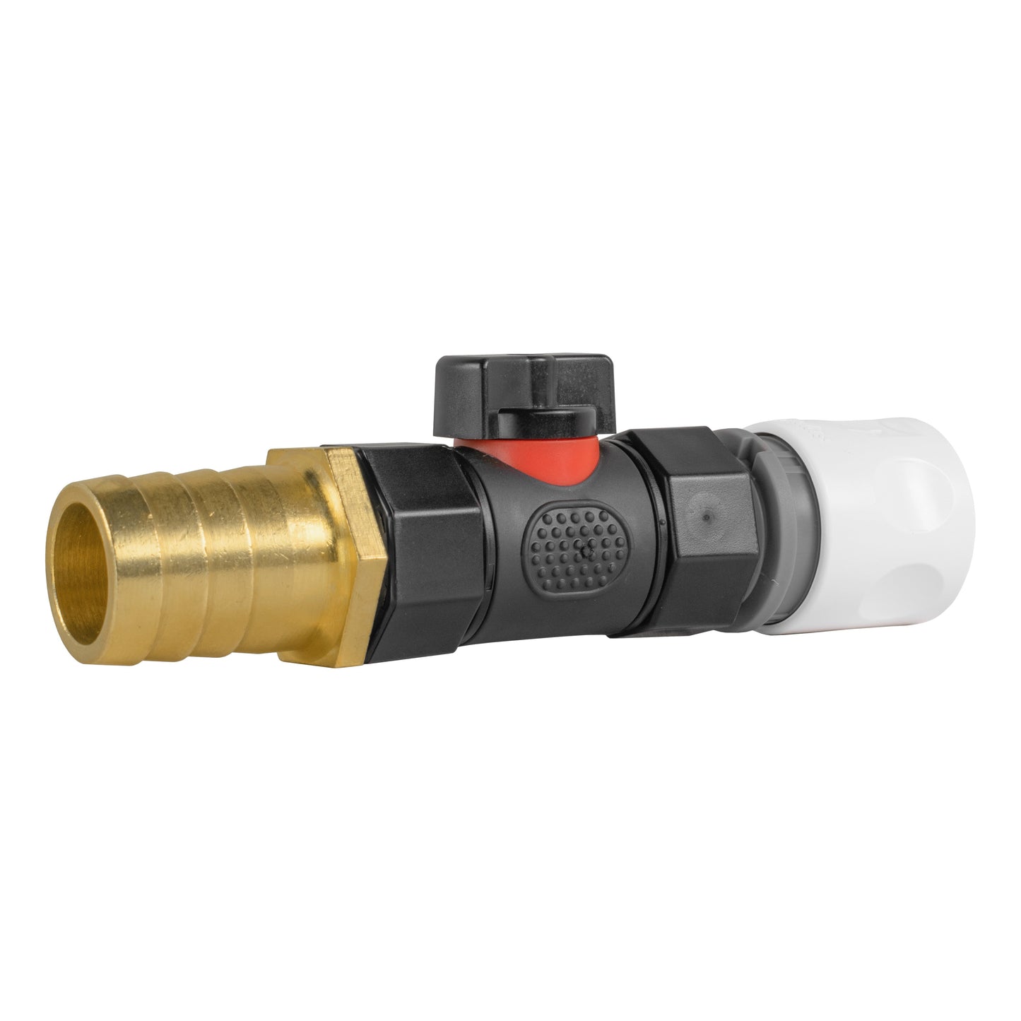 Hose Connector WL with In-Line BSPF Valve and 25mm Brass Barb Hose Connector Set