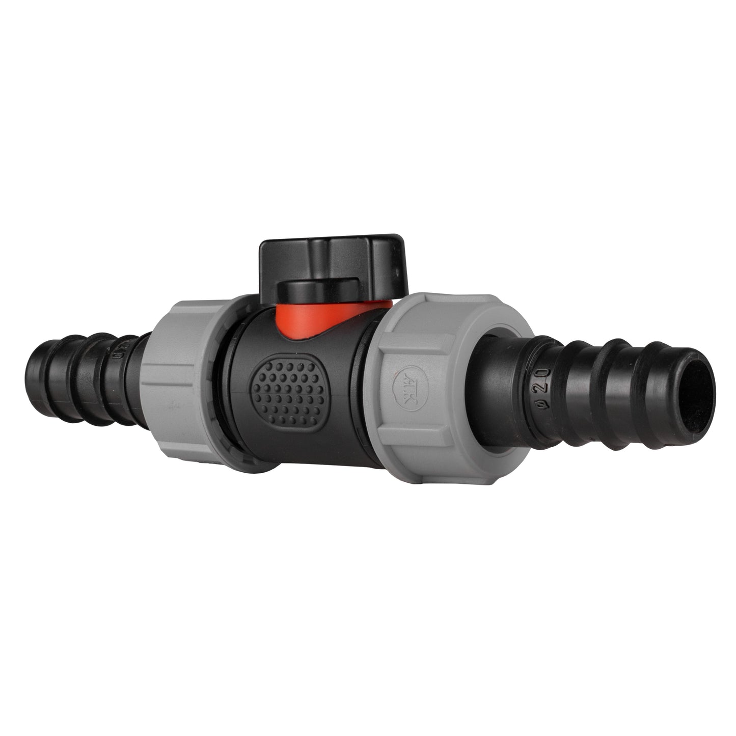 In-Line BSPM Valve with 2 x 20mm Barbed Straight Connectors Outdoor Watering Kit