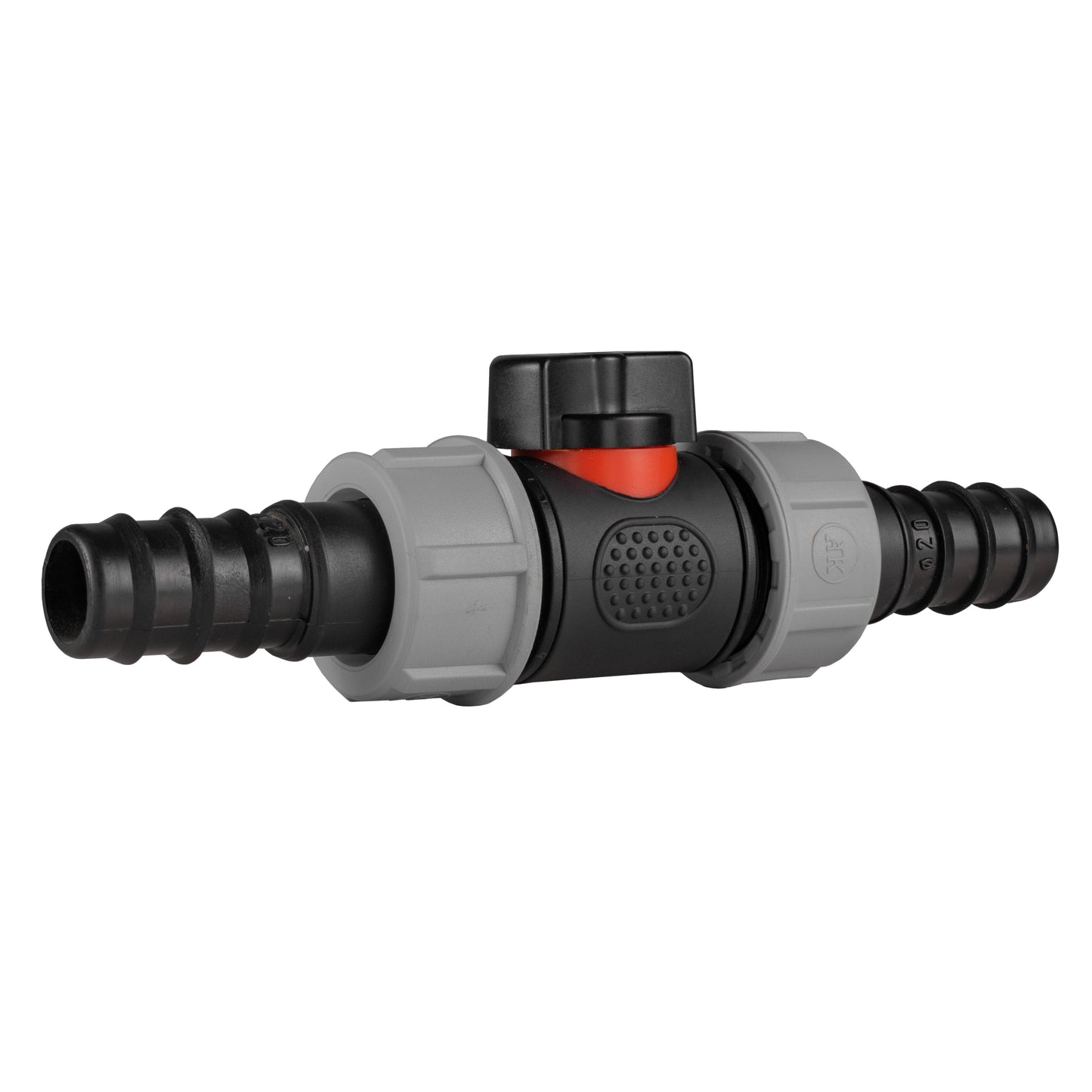 In-Line BSPM Valve with 2 x 20mm Barbed Straight Connectors Outdoor Watering Kit