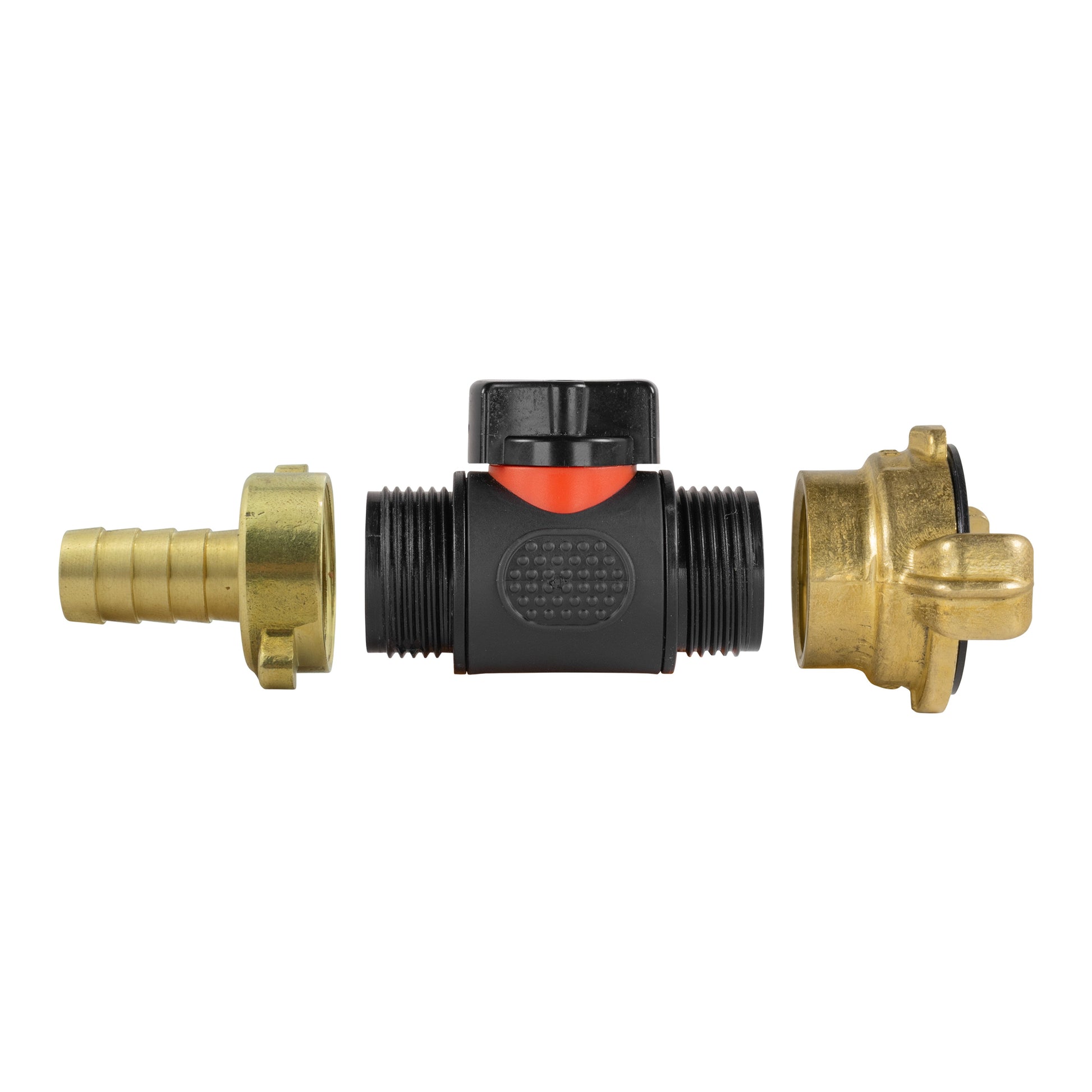 13mm Brass Barb with In-Line BSPM Valve and Geka Type Connector